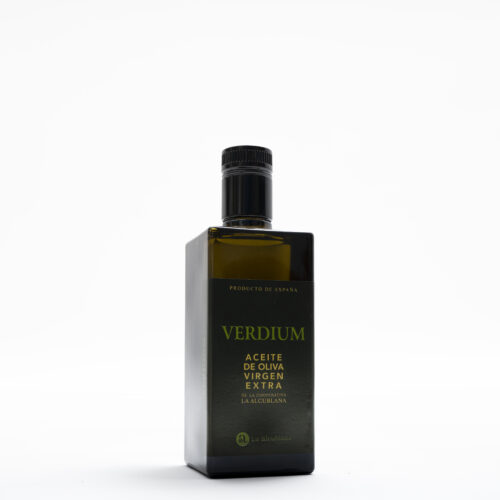 01 Aceite Verdium Cristal Cuadrada 500ml